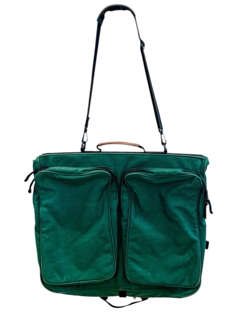 Eddie Bauer Vintage Travel Foldable Garment Bag with Shoulder Strap Green